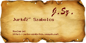 Jurkó Szabolcs névjegykártya