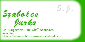 szabolcs jurko business card